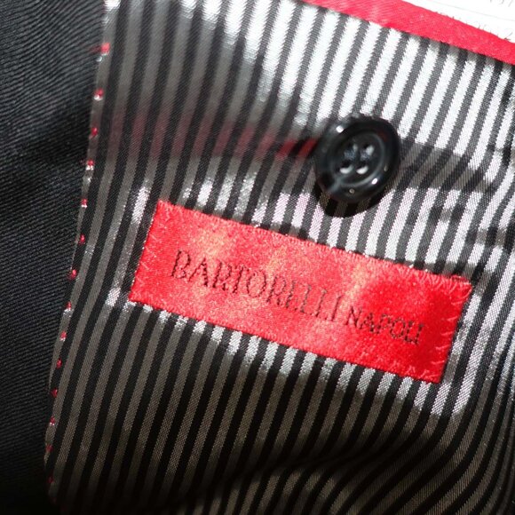 Bartorelli Napoli Men's Suit Jacket Size 38 Short Black 2 Button Wool Cashmere - Picture 7 of 9